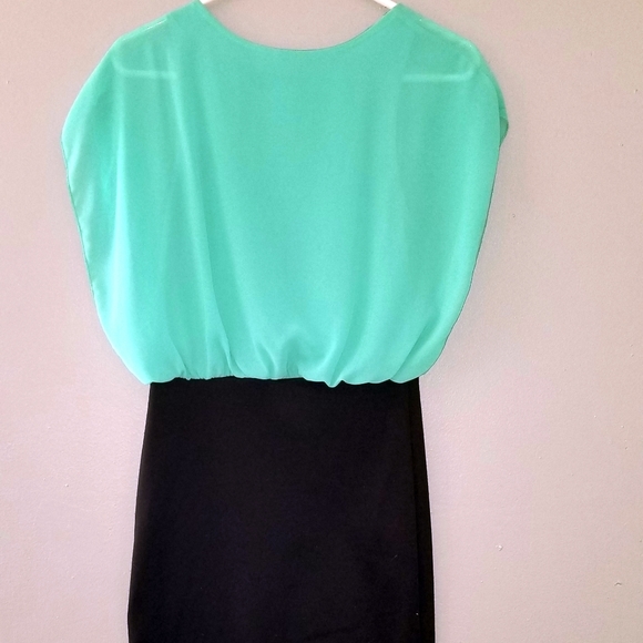 Teal and Black Dress - Picture 2 of 2